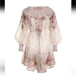 Zimmermann Floral Dress with Ruffle Trim